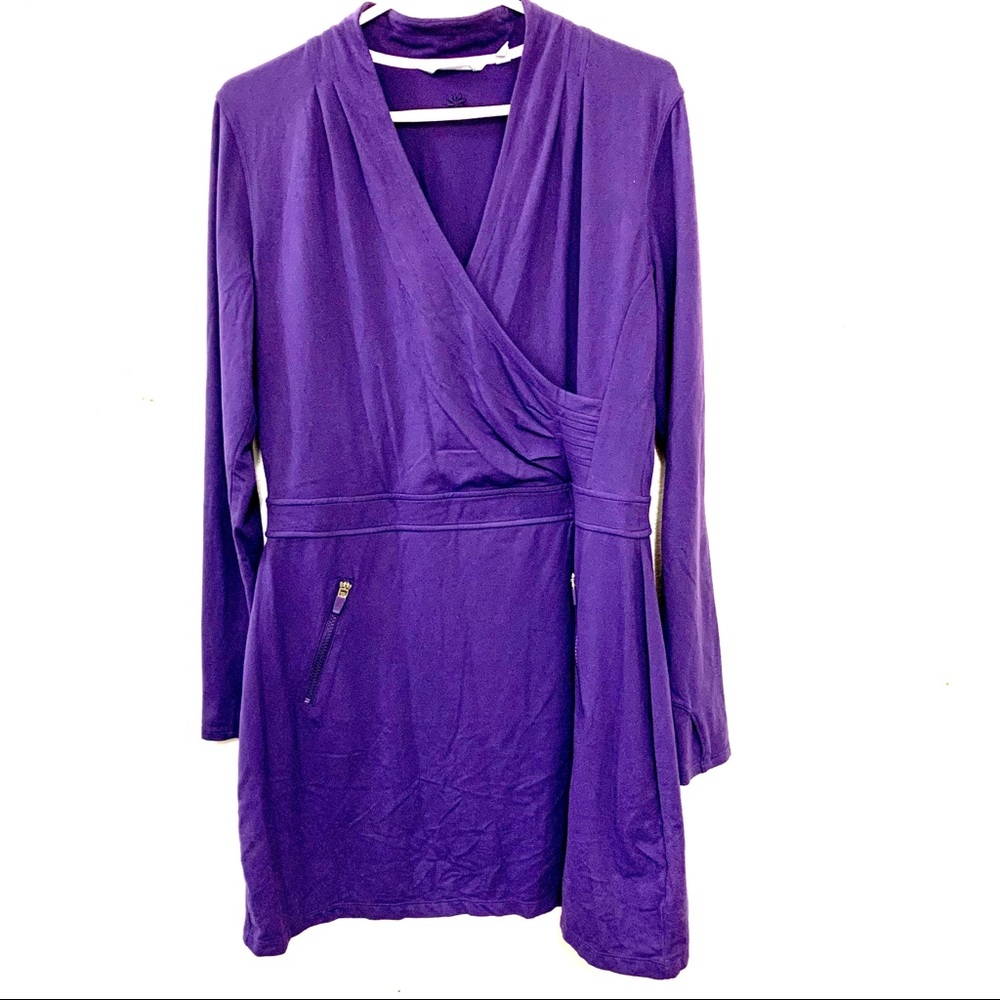 Athleta Suede Lady Dress in Nightshade Purple. LP. - Picture 2 of 8
